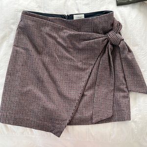 Aritzia Wilfred wool plaid skirt